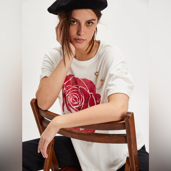 Tricia Fix Charm Tee Free People XL NWT - Picture 2 of 4